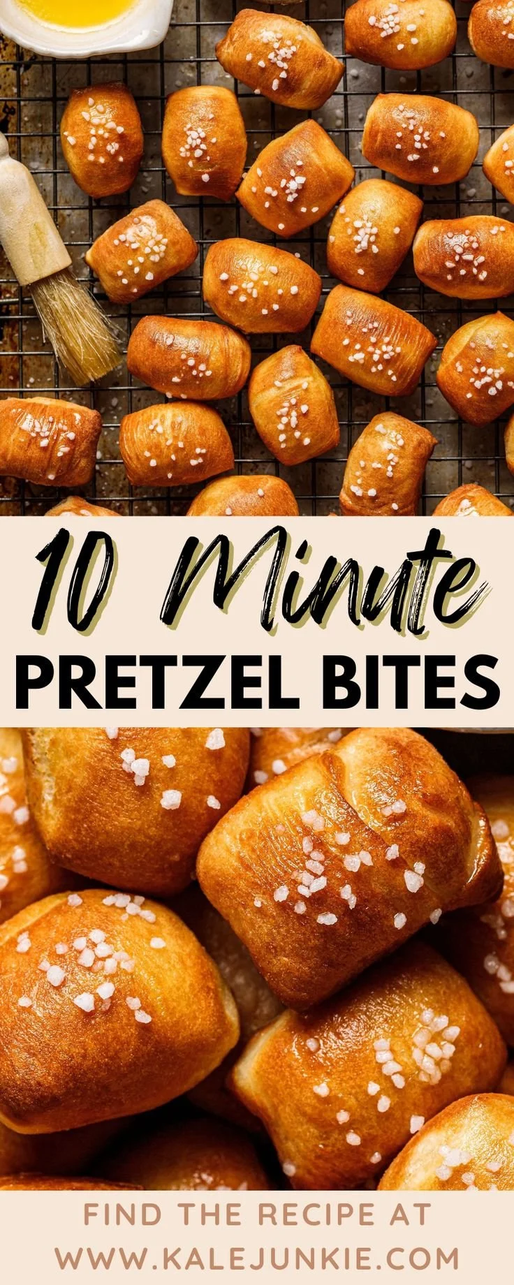 Delicious homemade pretzel bites ready to be served