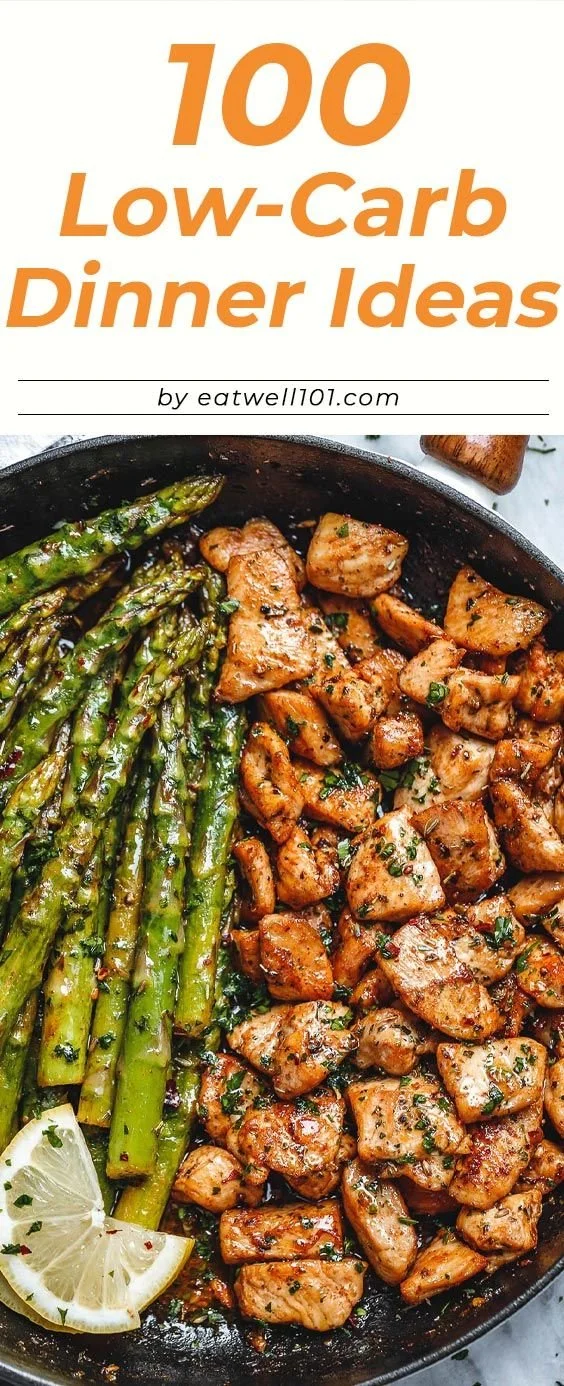 Quick low carb dinners ready in 30 minutes or less.