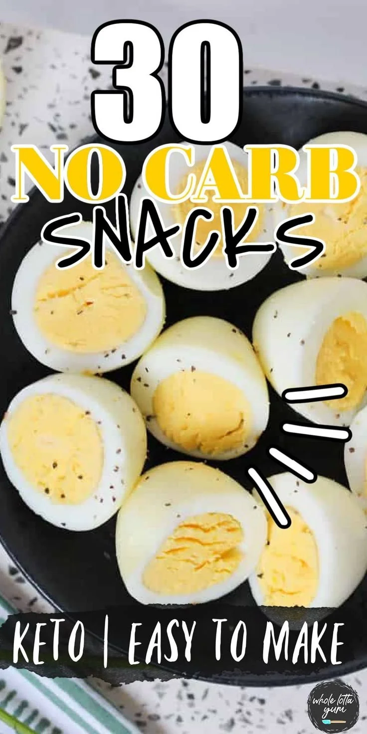Variety of no carb snacks perfect for low-carb diets
