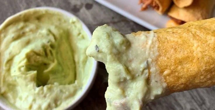 Air fryer bean and cheese taquitos served with salsa