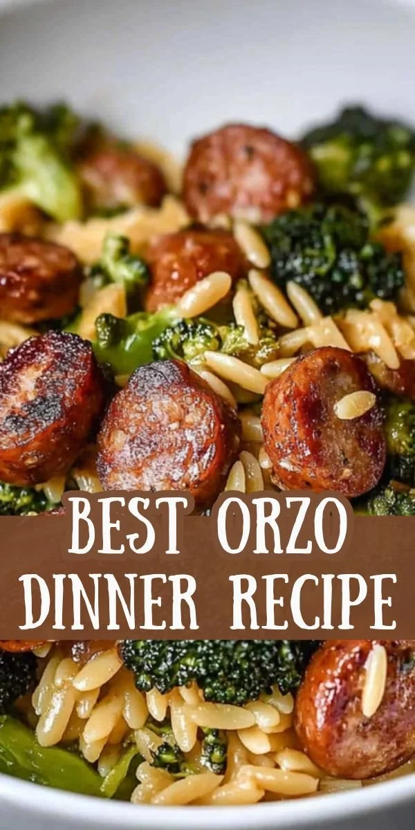 Delicious best orzo dinner recipe garnished with fresh herbs