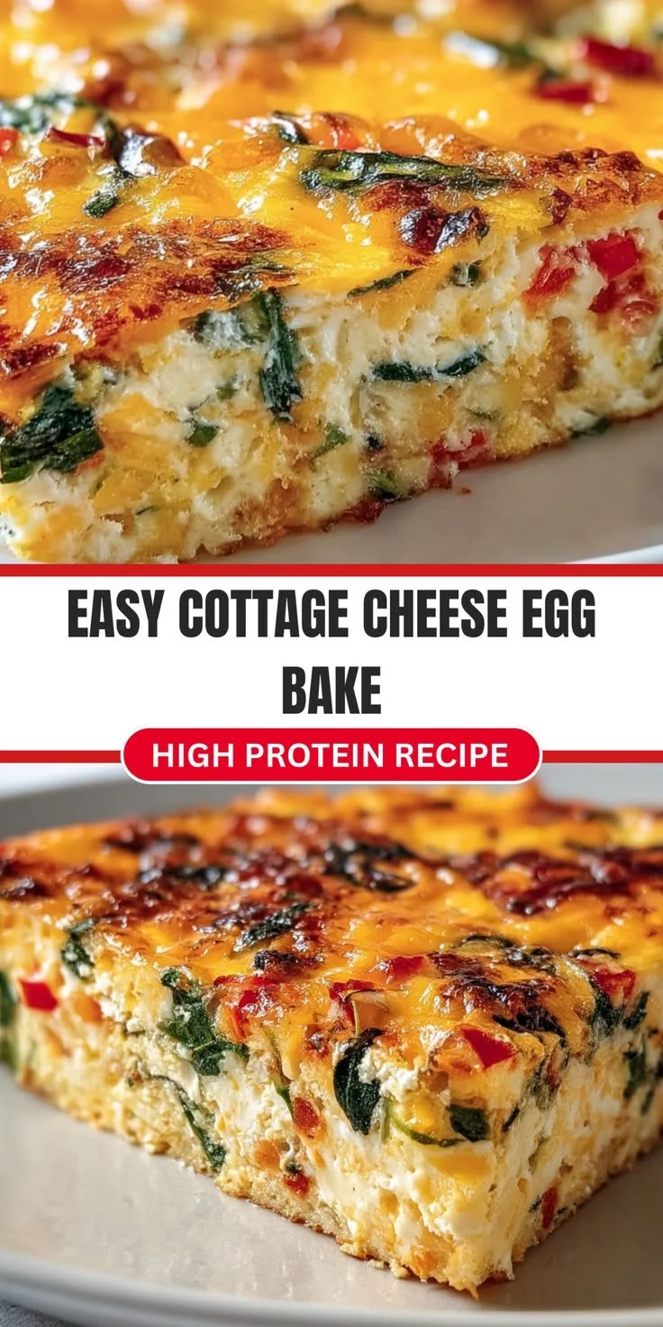 Baked cottage cheese dish topped with herbs and spices