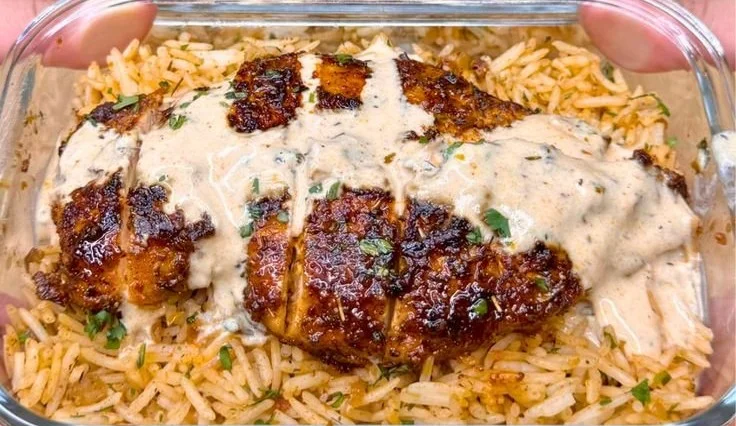 High Protein Creamy Cajun Chicken &amp; Rice