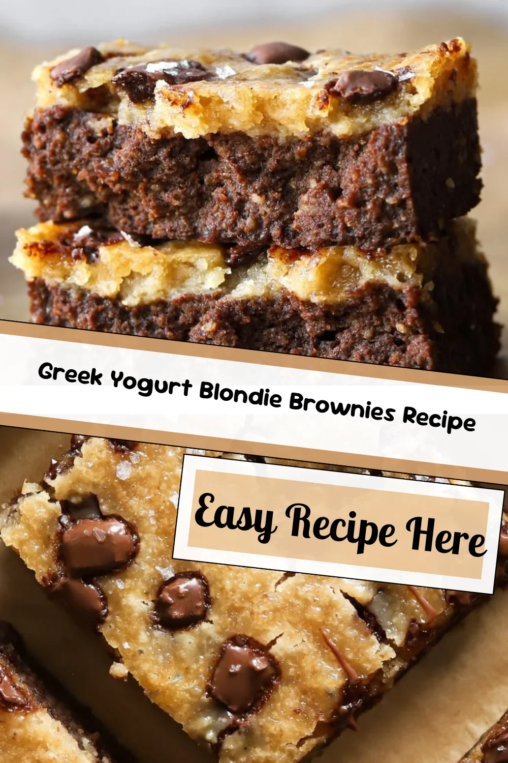 Greek Yogurt Blondie Brownies Recipe