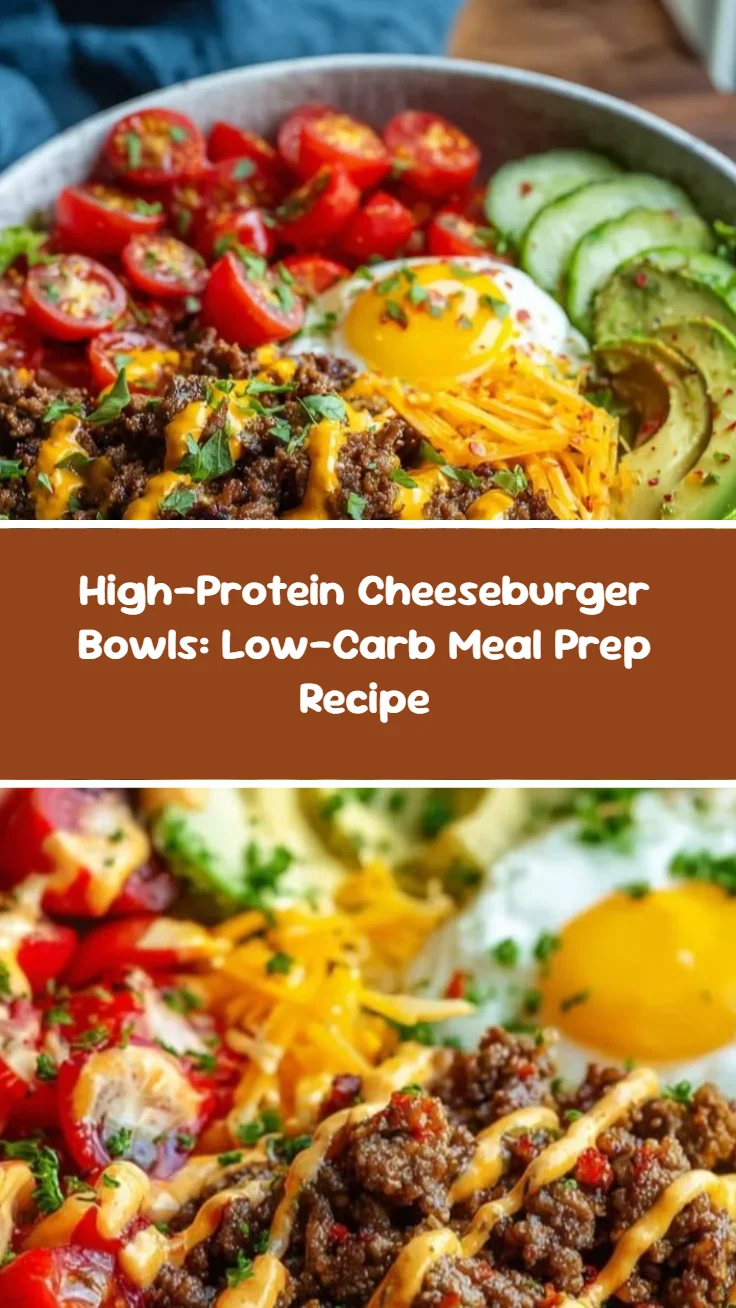 High-Protein Cheeseburger Bowls: Low-Carb Meal Prep Recipe