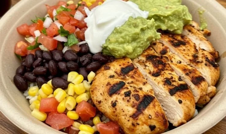 High-Protein Chicken Burrito Bowl
