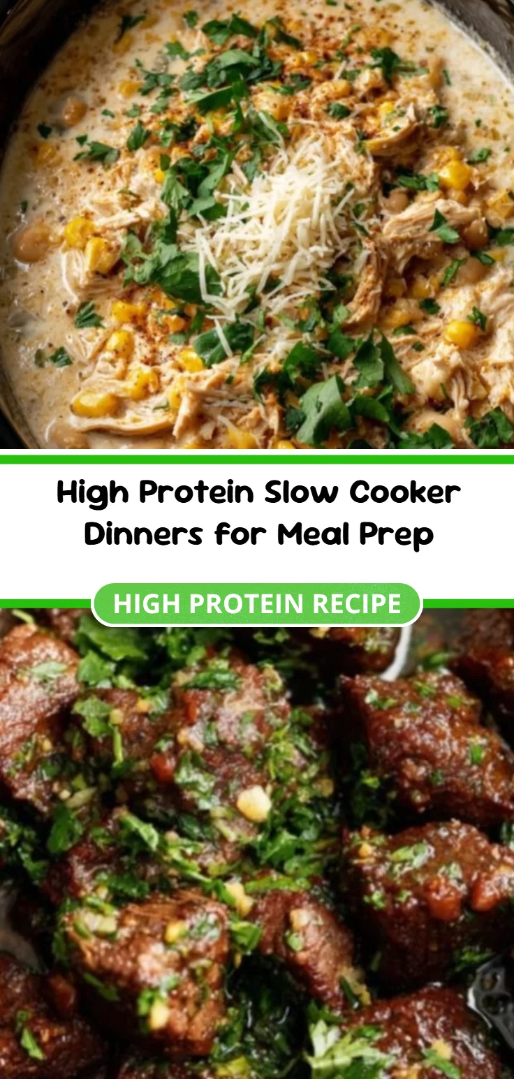 High Protein Slow Cooker Dinners for Meal Prep