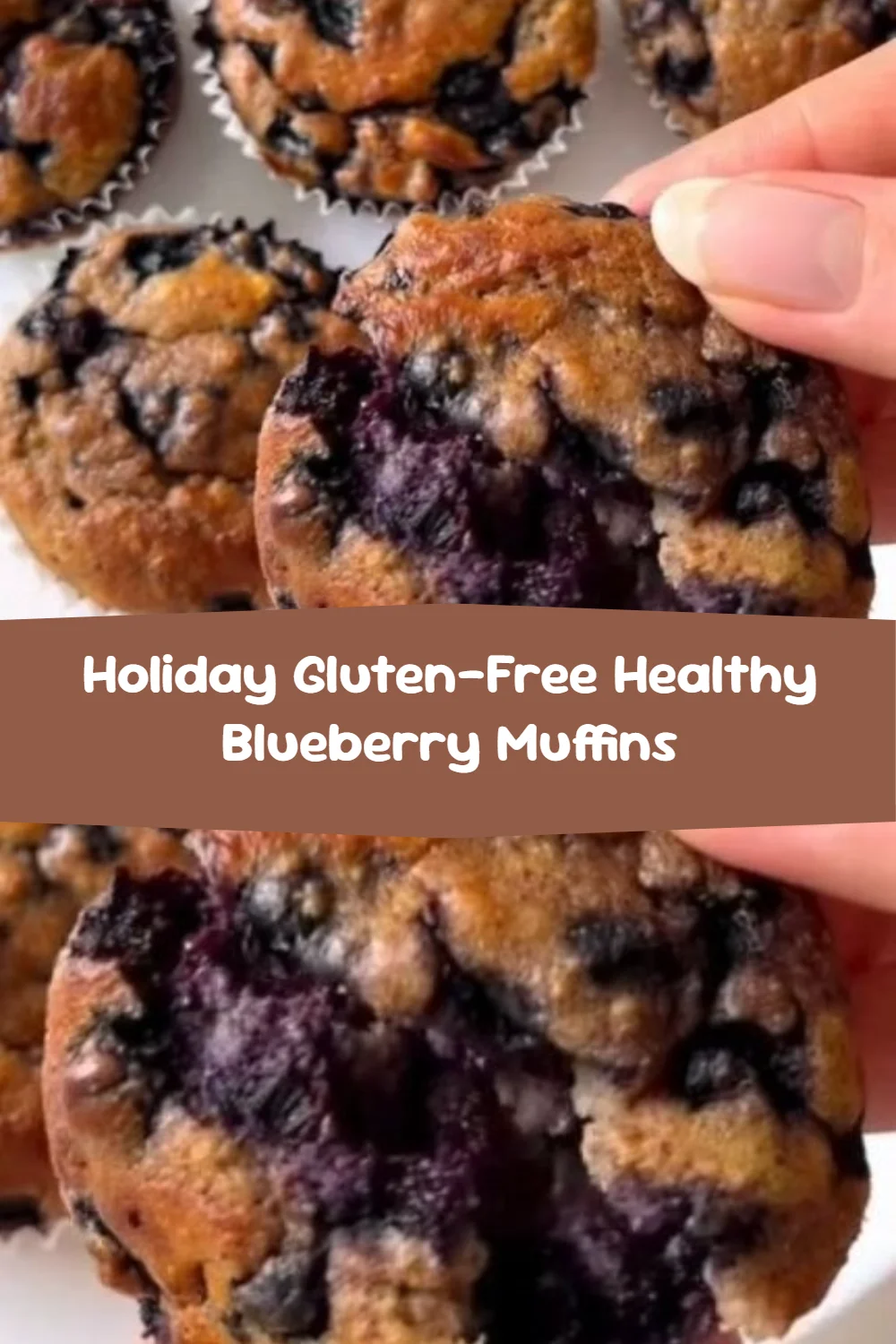 Holiday Gluten-Free Healthy Blueberry Muffins