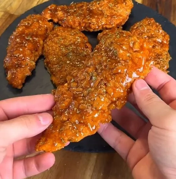 Delicious Honey Garlic Chicken Tenders served on a plate