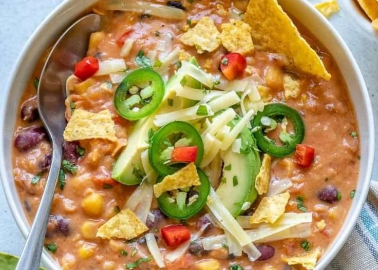 Decadent Lentil Tortilla Soup