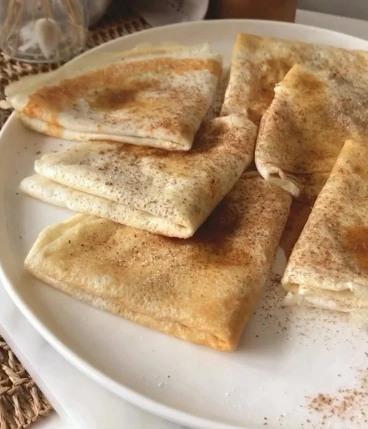 Delicious low-calorie high-protein crepes served with fresh fruit and yogurt