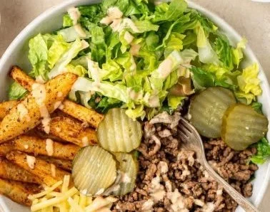 Healthy Burger Bowls with Special Sauce