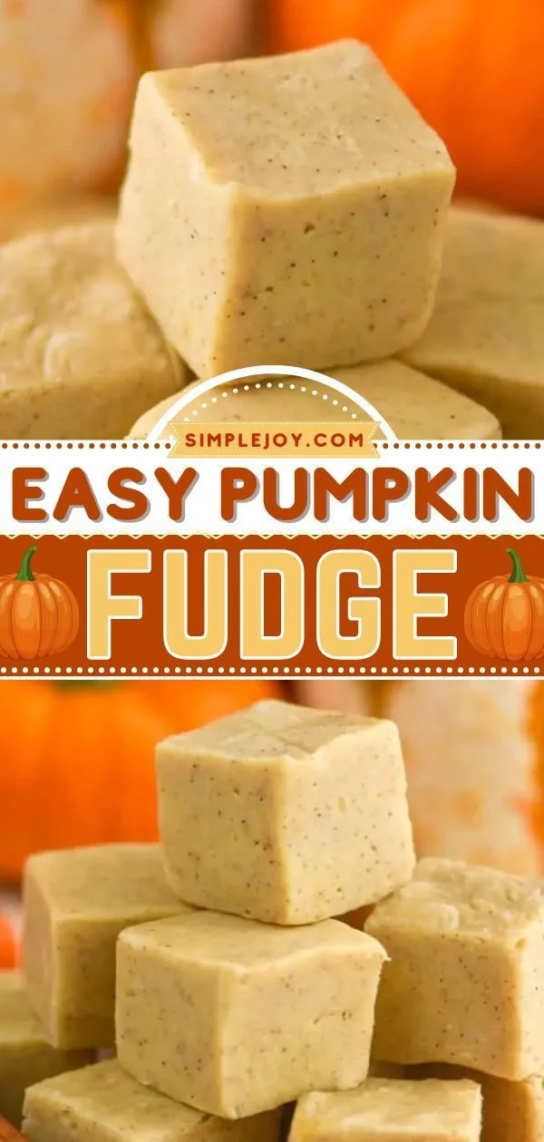 Delicious homemade pumpkin fudge with spices and creamy texture