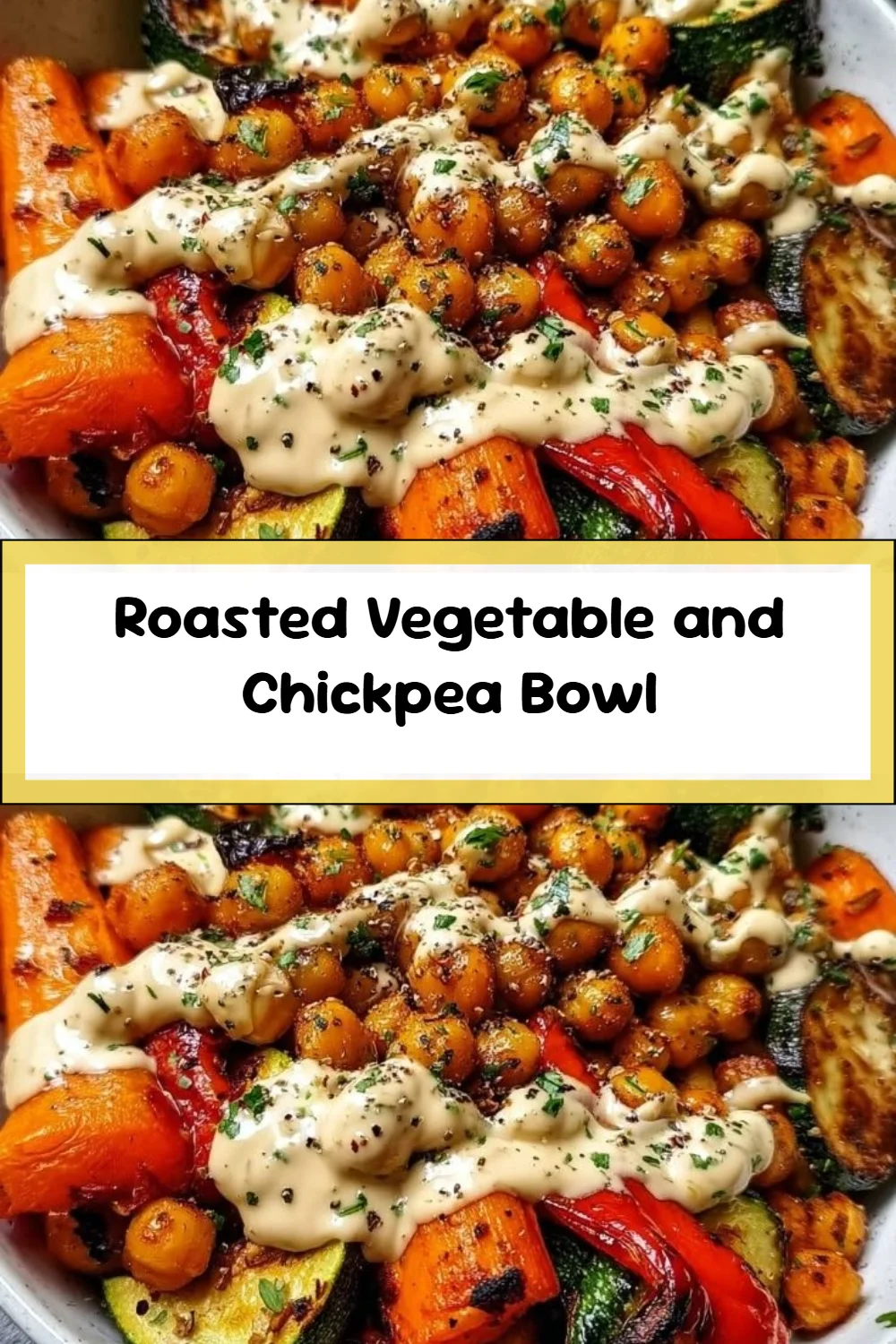Roasted Vegetable and Chickpea Bowl