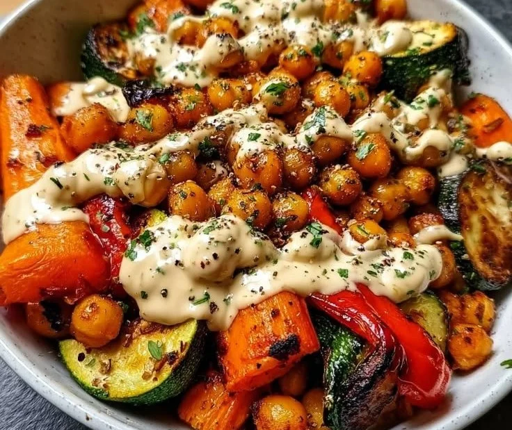Roasted Vegetable & Chickpea Bowl