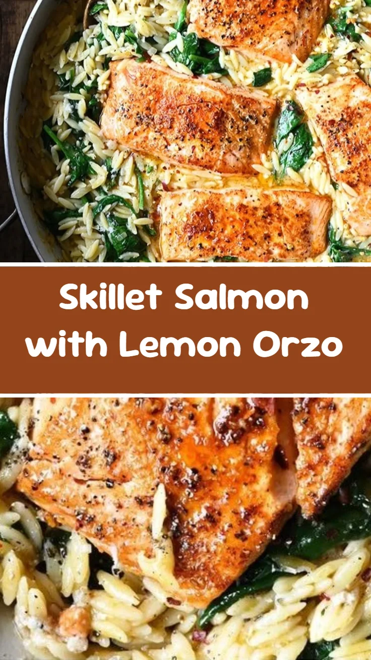 Skillet Salmon with Lemon Orzo