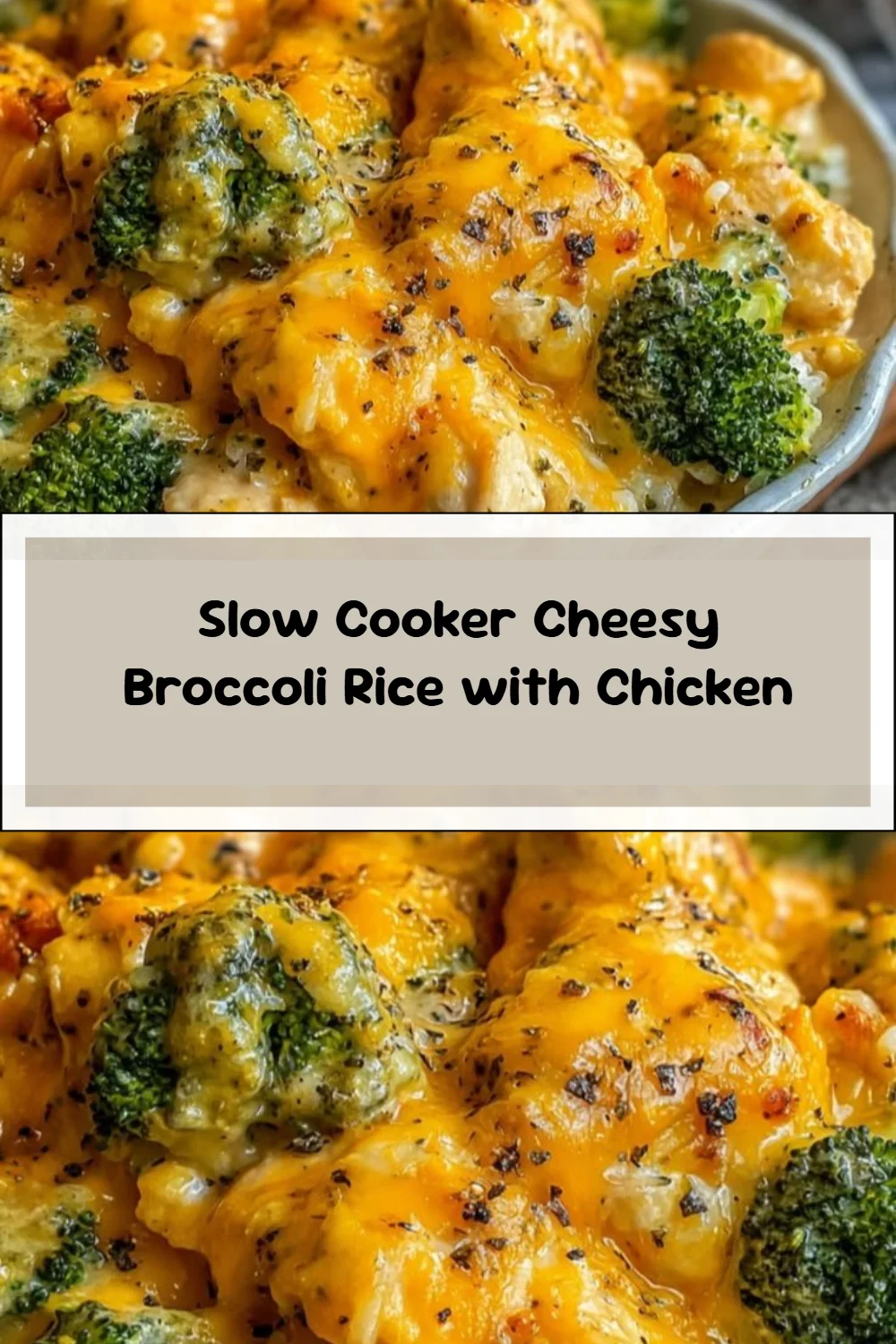 Slow Cooker Cheesy Broccoli Rice with Chicken