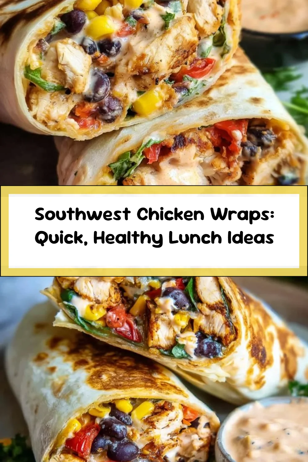 Southwest Chicken Wraps: Quick, Healthy Lunch Ideas